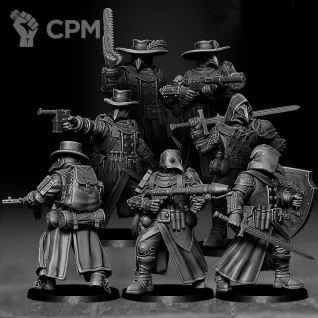 Описание картинки Plague Squad - Yeomen от Подземный человек по цене 1 050руб | Свободный Рынок Миниатюр - СРМ