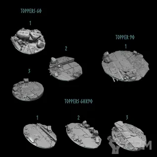 Описание картинки Накладки на подставки в стиле Космических Волков от Подземный человек по цене 990руб | Свободный Рынок Миниатюр - СРМ