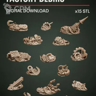 Описание картинки Заводские развалины от Octopus Workshop  по цене 280руб | Свободный Рынок Миниатюр - СРМ