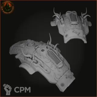 Описание картинки Emperor's Children Armiger armor upgarde от Лаборатория хаоса по цене 350руб | Свободный Рынок Миниатюр - СРМ