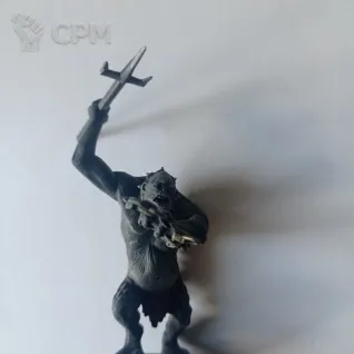Описание картинки Cave troll Пещерный тролль с копьем. Ориг + литые бицы от Fridericus по цене 2 700руб | Свободный Рынок Миниатюр - СРМ