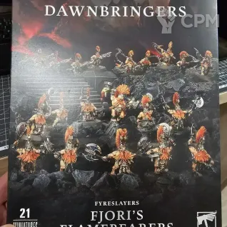 Описание картинки Fyreslayers: Dawnbringers. Fjori's Flamebearers от iskander260886 по цене 14 000руб | Свободный Рынок Миниатюр - СРМ