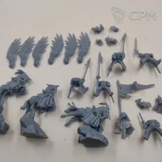 Описание картинки Bretonnia Pegasus Knights Gallia. Highlands miniat от Подземный человек по цене 1 750руб | Свободный Рынок Миниатюр - СРМ