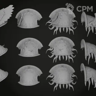 Описание картинки Emperor's Children Armiger armor upgarde от Лаборатория хаоса по цене 350руб | Свободный Рынок Миниатюр - СРМ