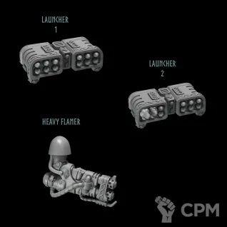 Описание картинки Terminators heavy weapon от Fisher print по цене 100руб | Свободный Рынок Миниатюр - СРМ