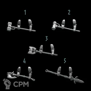 Описание картинки Two handed weapons от Fisher print по цене 60руб | Свободный Рынок Миниатюр - СРМ