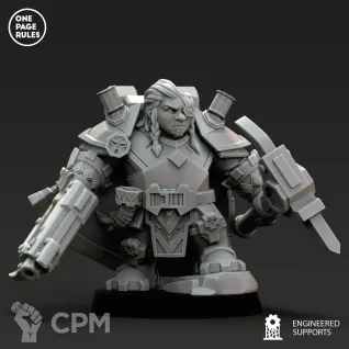 Описание картинки Dwarf Guild - Champion OPR/Kahl от Laboratory of Chaos по цене 250руб | Свободный Рынок Миниатюр - СРМ