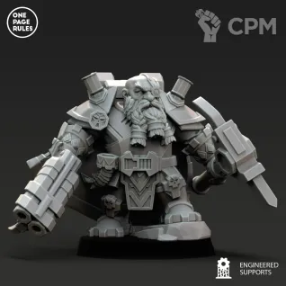 Описание картинки Dwarf Guild - Champion OPR/Kahl от Laboratory of Chaos по цене 250руб | Свободный Рынок Миниатюр - СРМ