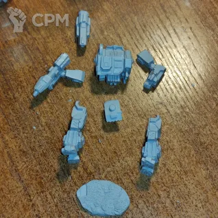 Описание картинки Тандерболт IIC 2 (70 тонн) от Dwarf Pirate Foundry по цене 350руб | Свободный Рынок Миниатюр - СРМ