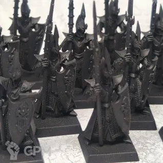 Описание картинки Dark Elves Dreadspears 22шт (литье) от Tyrra по цене 3 400руб | Свободный Рынок Миниатюр - СРМ