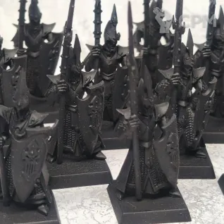 Описание картинки Dark Elves Dreadspears 22шт (литье) от Tyrra по цене 3 400руб | Свободный Рынок Миниатюр - СРМ