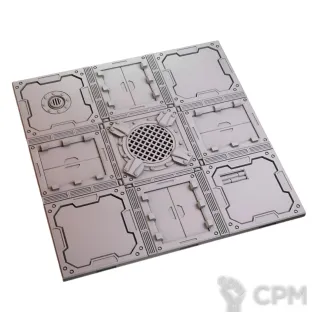 Описание картинки Zone Mortalis - SF Floor Tile Slim 3x3 GW A1 v03 от 3D Print Workshop по цене 658руб