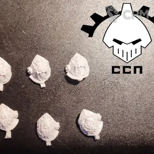 Описание картинки Shoulder Pads Venatari Custodes от ССП по цене 250руб | Свободный Рынок Миниатюр - СРМ