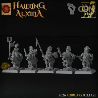 Описание картинки Halfling Heavy Pony Riders от 3DPrintClub по цене 190руб | Свободный Рынок Миниатюр - СРМ