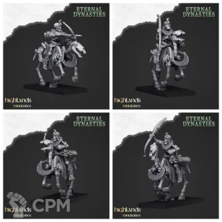 Описание картинки Ancient Skeletal Cavalry with Bows от 3DPrintClub по цене 220руб | Свободный Рынок Миниатюр - СРМ