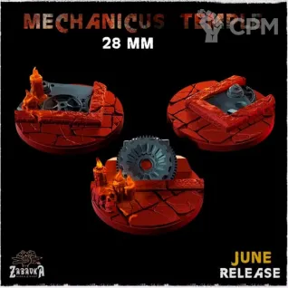 Описание картинки Базы 28мм под Адептус Механикус (Mechanicus) 10 шт. от Print and play по цене 600руб | Свободный Рынок Миниатюр - СРМ