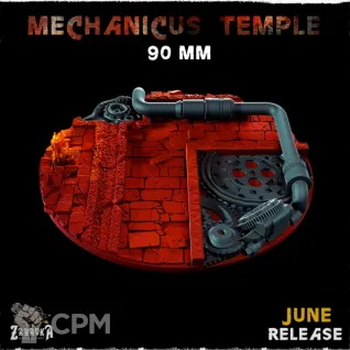 Описание картинки Базы 90мм под Адептус Механикус (Mechanicus) 1 шт. от Print and play по цене 600руб | Свободный Рынок Миниатюр - СРМ