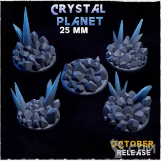 Описание картинки Базы 25мм Кристальные (Crystal) 10 шт. от Print and play по цене 500руб | Свободный Рынок Миниатюр - СРМ