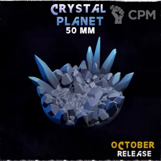 Описание картинки Базы 50мм Кристальные (Crystal) 3 шт. от Print and play по цене 400руб | Свободный Рынок Миниатюр - СРМ