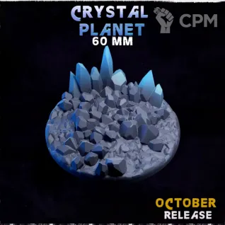 Описание картинки Базы 60мм Кристальные (Crystal) 1 шт. от Print and play по цене 250руб | Свободный Рынок Миниатюр - СРМ