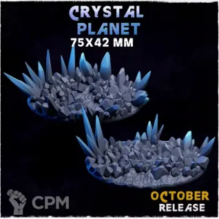 Описание картинки Базы 75х42мм Кристальные (Crystal) 1 шт. от Print and play по цене 300руб | Свободный Рынок Миниатюр - СРМ