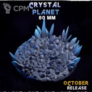Описание картинки Базы 80мм Кристальные (Crystal) 1 шт. от Print and play по цене 500руб | Свободный Рынок Миниатюр - СРМ
