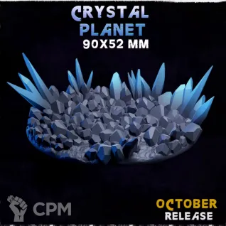 Описание картинки Базы 90х52мм Кристальные (Crystal) 1 шт. от Print and play по цене 400руб | Свободный Рынок Миниатюр - СРМ
