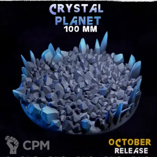 Описание картинки Базы 100мм Кристальные (Crystal) 1 шт. от Print and play по цене 800руб | Свободный Рынок Миниатюр - СРМ
