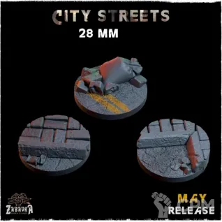 Описание картинки Базы 28мм городские (City streets) 10 шт. от Print and play по цене 600руб | Свободный Рынок Миниатюр - СРМ