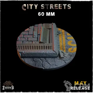 Описание картинки Базы 60мм городские (City streets) 1 шт. от Print and play по цене 250руб | Свободный Рынок Миниатюр - СРМ