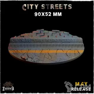 Описание картинки Базы 90х52 мм городские (City streets) 1 шт. от Print and play по цене 400руб | Свободный Рынок Миниатюр - СРМ