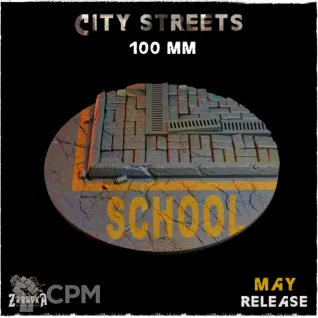 Описание картинки Базы 100мм городские (City streets) 1 шт. от Print and play по цене 800руб | Свободный Рынок Миниатюр - СРМ