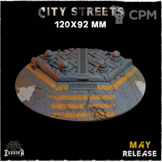 Описание картинки Базы 120х92 мм городские (City streets) 1 шт. от Print and play по цене 800руб | Свободный Рынок Миниатюр - СРМ
