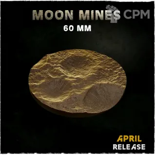 Описание картинки Базы 60мм под Луну (moon) 1 шт. от Print and play по цене 250руб | Свободный Рынок Миниатюр - СРМ