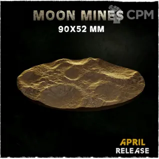 Описание картинки Базы 90х52мм под Луну (moon) 1 шт. от Print and play по цене 400руб | Свободный Рынок Миниатюр - СРМ
