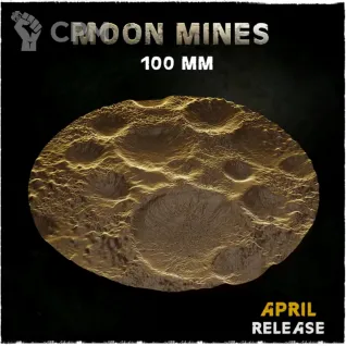 Описание картинки Базы 100мм под Луну (moon) 1 шт. от Print and play по цене 800руб | Свободный Рынок Миниатюр - СРМ