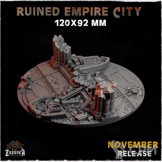 Описание картинки Базы 120х92мм под городские руины (empire city ruins) 1 шт. от Print and play по цене 800руб | Свободный Рынок Миниатюр - СРМ