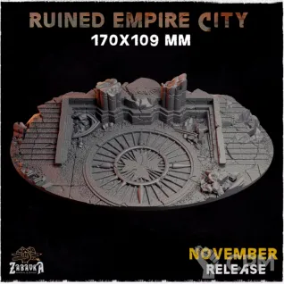Описание картинки Базы 170х109мм под городские руины (empire city ruins) 1 шт. от Print and play по цене 1 000руб | Свободный Рынок Миниатюр - СРМ