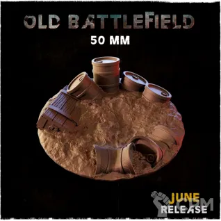 Описание картинки Военные базы 50мм (Old battlefield) 3 шт. от Print and play по цене 400руб | Свободный Рынок Миниатюр - СРМ