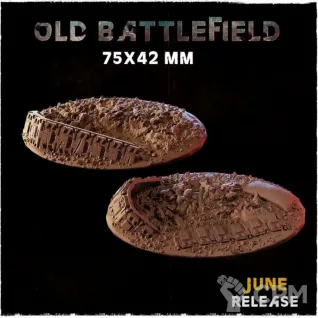 Описание картинки Военные базы 75х42мм (Old battlefield) 1 шт. от Print and play по цене 300руб | Свободный Рынок Миниатюр - СРМ