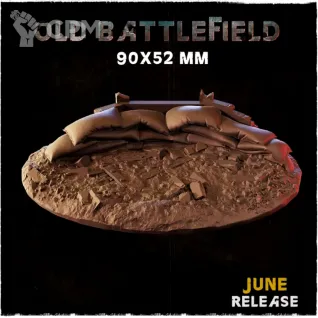 Описание картинки Военные базы 90х52мм (Old battlefield) 1 шт. от Print and play по цене 400руб | Свободный Рынок Миниатюр - СРМ