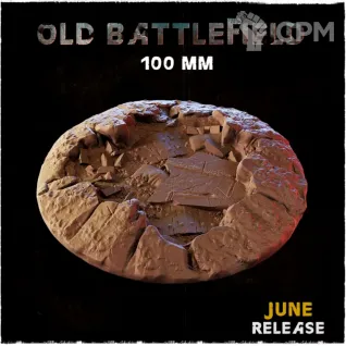 Описание картинки Военные базы 100мм (Old battlefield) 1 шт. от Print and play по цене 800руб | Свободный Рынок Миниатюр - СРМ