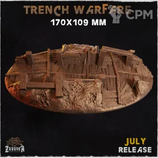 Описание картинки Базы 170х109мм под окопы (Trench Warfare) 1 шт. от Print and play по цене 1 000руб | Свободный Рынок Миниатюр - СРМ