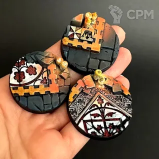 Описание картинки Базы 40мм под храм (Adepta temple area) 3 шт. от Print and play по цене 300руб | Свободный Рынок Миниатюр - СРМ