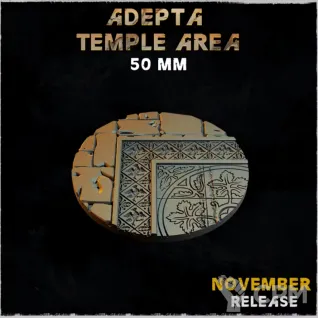 Описание картинки Базы 50мм под храм (Adepta temple area) 3 шт. от Print and play по цене 400руб | Свободный Рынок Миниатюр - СРМ