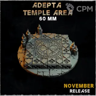 Описание картинки Базы 60мм под храм (Adepta temple area) 1 шт. от Print and play по цене 250руб | Свободный Рынок Миниатюр - СРМ