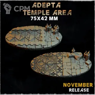 Описание картинки Базы 75х42мм под храм (Adepta temple area) 1 шт. от Print and play по цене 300руб | Свободный Рынок Миниатюр - СРМ