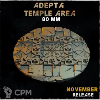 Описание картинки Базы 80мм под храм (Adepta temple area) 1 шт. от Print and play по цене 500руб | Свободный Рынок Миниатюр - СРМ