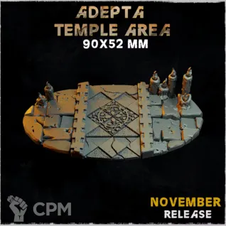 Описание картинки Базы 90х52мм под храм (Adepta temple area) 1 шт. от Print and play по цене 400руб | Свободный Рынок Миниатюр - СРМ