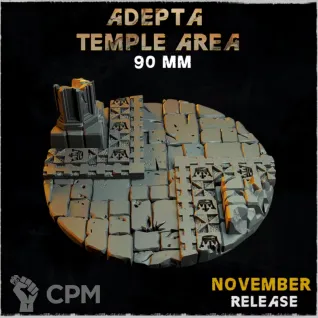 Описание картинки Базы 90мм под храм (Adepta temple area) 1 шт. от Print and play по цене 600руб | Свободный Рынок Миниатюр - СРМ
